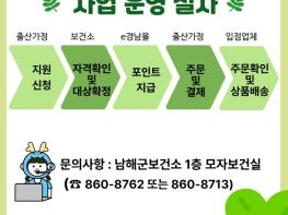 남해군보건소, 2026년 출산 가정 영양꾸러미 바우처 사업 추진 기사 이미지
