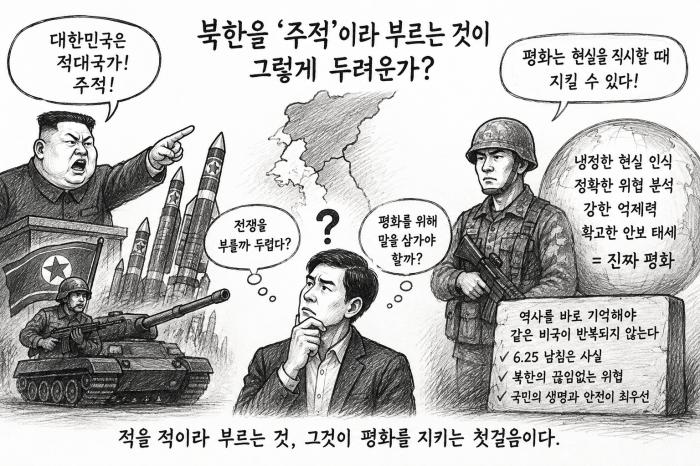 사이비 진보는 틀렸다, 우리 주적은 북한이라 말못하나? 다만 주적은 시대 전치 상화엥 따라 바뀔 수 있다