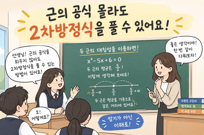 핼스앤마켓리포터스 제언2, 근의 공식 대신 평균대칭근법을 가르치고 익히자