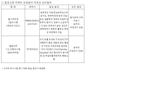 2026년 제10차 약제급여평가위원회 심의결과 공개