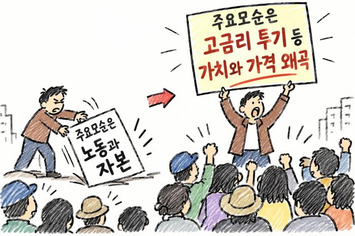사이비 진보는 틀렸다, 주 모순은 노동과 자본의 대립이 아니라 가치와 가격의 왜곡이다