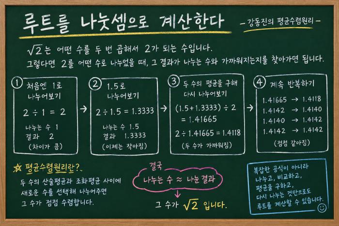 루트를 나눗셈으로 계산한다. 기존 학교교육을 찢어버리자