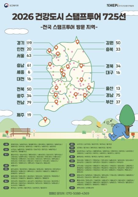 괴산군, 2026년 건강도시 스탬프투어 '도시에서 건강을 만나다' 캠페인 운영