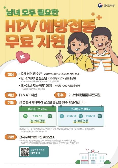 당진시, HPV 예방접종 지원 대상 확대…12세 남성 청소년까지 '무료 접종'
